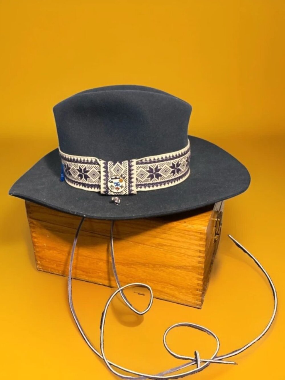 Resistol Hotdoggers Self-Conforming Navy blue Felt Vintage Hat 6 7/8